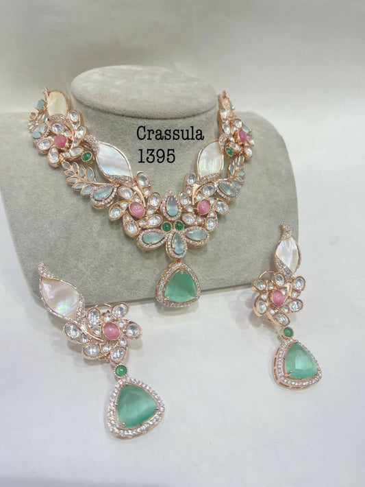 Crasula Designer Kundan Necklace Set